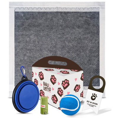 kit maxi con ciotola, pallina e tappetino assorbente